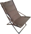Spiaggina Sedia a Sdraio Prendisole Pieghevole 84x63x89 cm in Acciaio e Tessuto Oxford  Grigio