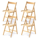 Set 4 Sedie pieghevoli 42,5x47,5x79 cm Penelope in legno naturale