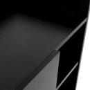 Scarpiera Mobiletto in Legno 4 Ripiani Nero 83x30x90 cm 