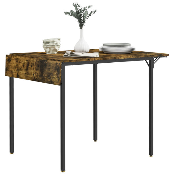Tavolo da Pranzo a Ribalta 2-4 Persone Stile Industriale 120x79x79 cm Marrone Rustico prezzo