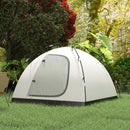 Tenda da Campeggio per 3 Persone Impermeabile con Camera e Veranda Azzurro    
