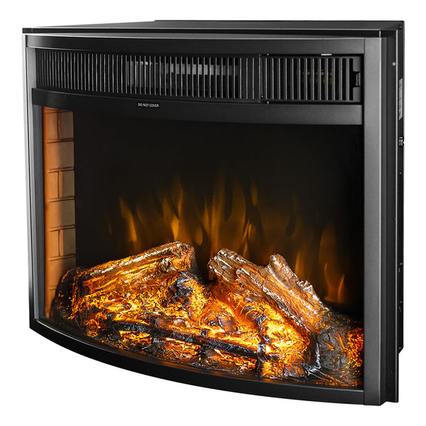 Camino Elettrico da Incasso 49,5x66x26 cm Effetto Fiamma 1500W Ararat Nero sconto