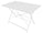 Tavolo Rettangolare da Giardino 110x70 cm in Ferro Vorghini Bistrò Avorio
