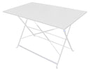 Tavolo Rettangolare da Giardino 110x70 cm in Ferro Vorghini Bistrò Avorio