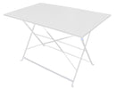 Tavolo Rettangolare da Giardino 110x70 cm in Ferro Vorghini Bistrò Avorio