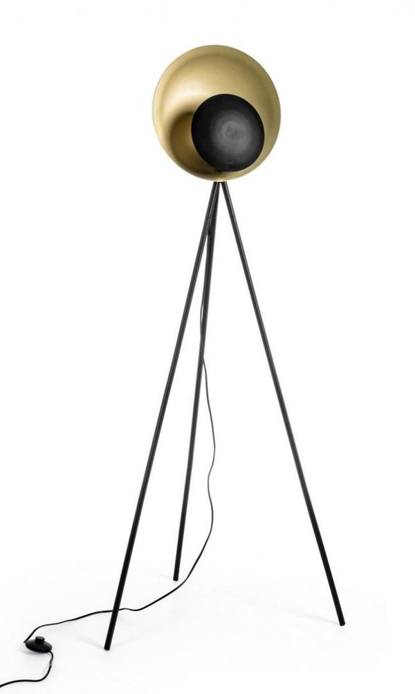 acquista Lampada da Terra Piantana 87x56x155 cm E27 con Treppiede Nero e Oro