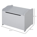 Cassapanca Baule Portagiochi 60x40x48 cm in MDF Grigio