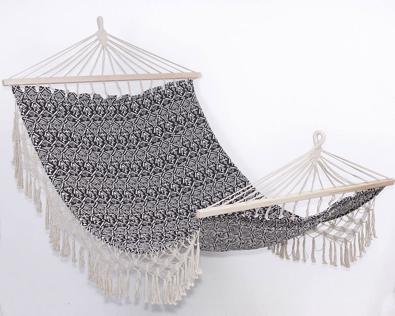 Amaca da Giardino 140x200 cm in Policotone e Legno di abete Bianco