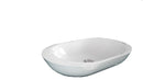 Lavabo Rettangolare da appoggio in Ceramica 60x40x12cm TFT Lisbona Bianco