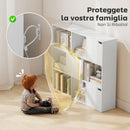 Libreria a Cubi con 6 Sezioni Aperte e 3 Chiuse 106x24x95 cm in Legno Bianco      