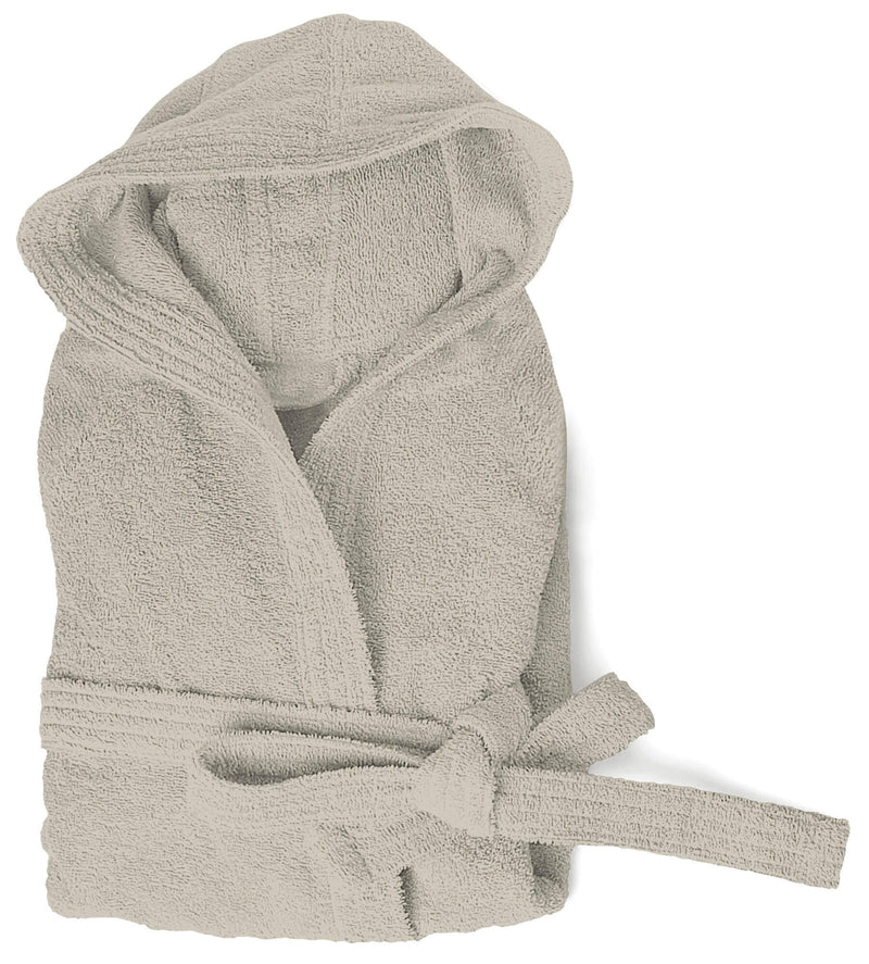 Accappatoio in Spugna 100% Cotone Tortora Taglia S/M