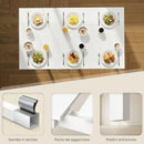 Tavolo da Pranzo Allungabile 80-120x70x74 cm Rettangolare Salvaspazio in MDF Bianco      