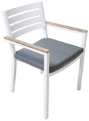 Sedia da Giardino in Alluminio Vorghini Zoagli Bianco e Grigio