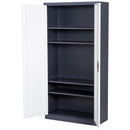 Armadio Portadocumenti da Ufficio in Acciaio Laminato Bianco 90x40x180 cm 