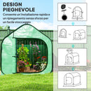 Serra a Casetta Pieghevole 150x148x148 cm con Ingresso a Cerniera Verde   