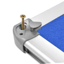 Lavagna con Fondo in Sughero e Panno Blu 90x60 cm in Alluminio Silver