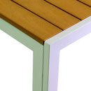 Tavolo da Giardino 80x80xh75 cm in Alluminio Polywood Bianco
