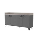 Madia Dea 4 ante antracite tortora 140x36x80 h cm