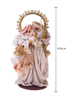 Natività Su Base Tonda 36 cm in Resina