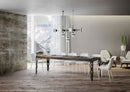 Tavolo Allungabile 200-460x90x77 cm Karamay Premium Noce Telaio Antracite 