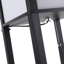 Scaffale Soggiorno in MDF con Lampada 40W Nero Bianco 26x26x160 cm 