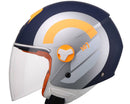 Casco Demi-Jet per Scooter Visiera Lunga CGM Taormina 107R Blu Opaco Varie Misure