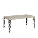 Tavolo Allungabile 200-460x90x77 cm Karamay Cashmere Telaio Antracite 