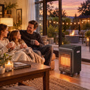Stufa a Gas 4,2 kW 37x29x55 cm con 3 Livelli di Calore Sensore ODS e Protezione Antiribaltamento in Metallo Nera      
