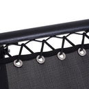 Set 2 Sedie a Sdraio e Tavolino da Giardino Regolabili Pieghevoli Tessuto di Textilene Nero 