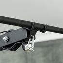 Stazione Fitness Multifunzione con Lat Machine 140x108x197 cm in Acciaio e PU Nero 