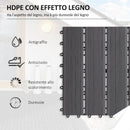 Pavimentazione da Esterno Incastrabile 11 Mattonelle 30x30x2.2 cm Grigia 