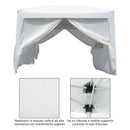 Tendostruttura Impermeabile 3x3m con Pannelli Laterali in Acciaio Bianco 
