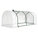Serra da Giardino a Tunnel 200x100x80 cm in Acciaio e con Copertura in PVC Bianco      