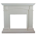 Cornice da Pavimento per Inserto Camino Elettrico 113,7x102,2x28,2 cm in MDF Sined Cetona Bianco