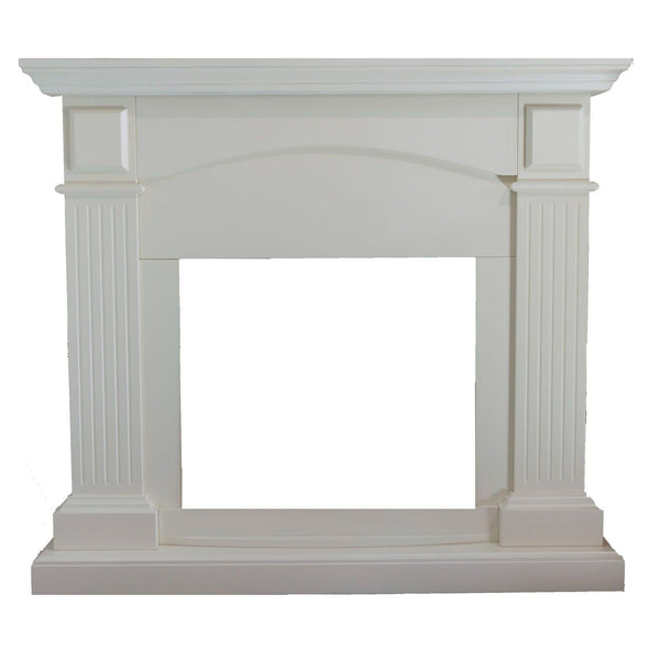 online Cornice da Pavimento per Inserto Camino Elettrico 113,7x102,2x28,2 cm in MDF Sined Cetona Bianco