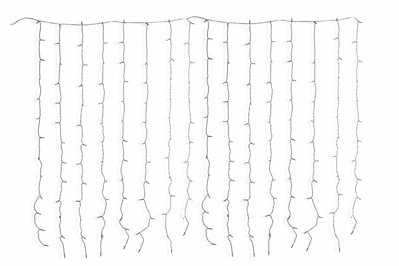 Tenda Luminosa Natalizia 208 LED 0,7x3m Bianca da Esterno-Interno Soriani 4.5V