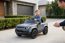 Macchina Elettrica per Bambini Licenza Land Rover Defender Small 12V con Telecomando Grigio