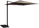 Ombrellone da Giardino Decentrato 2,5x2,5m Palo in Alluminio Effetto Legno Tessuto Poliestere Trend Wood Taupe