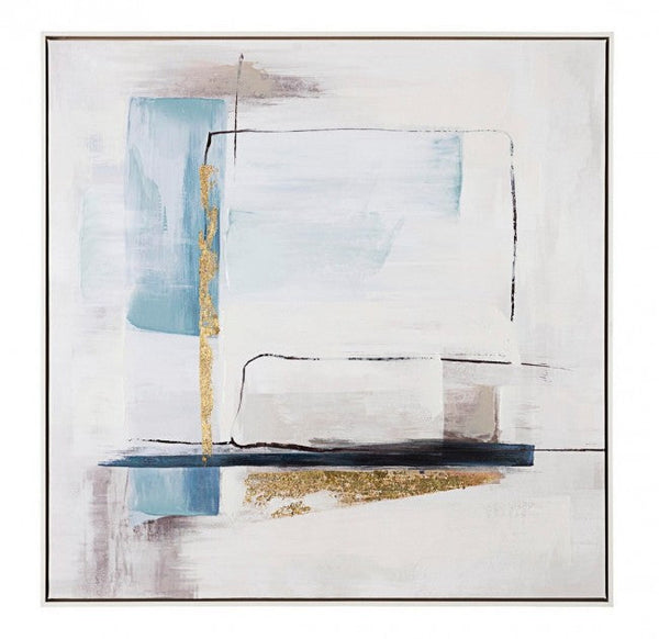 prezzo Dipinto Olio con Cornice Crown P2379-4 82.5x82.5 cm in Stampa su Tela