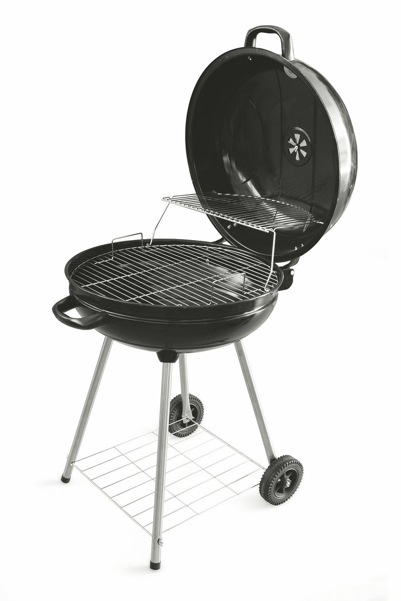 Barbecue a Carbone Carbonella Tondo con Ruote Soriani Sun-Day Nero