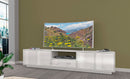Mobile TV 4 Ante 1 Cassetto 220,1x41,5x46 cm Bloom Bianco Lucido