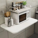 Tavolo Salvaspazio da Muro a Ribalta 80x60 cm in MDF Bianco 