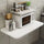Tavolo Salvaspazio da Muro a Ribalta 80x60 cm in MDF Bianco