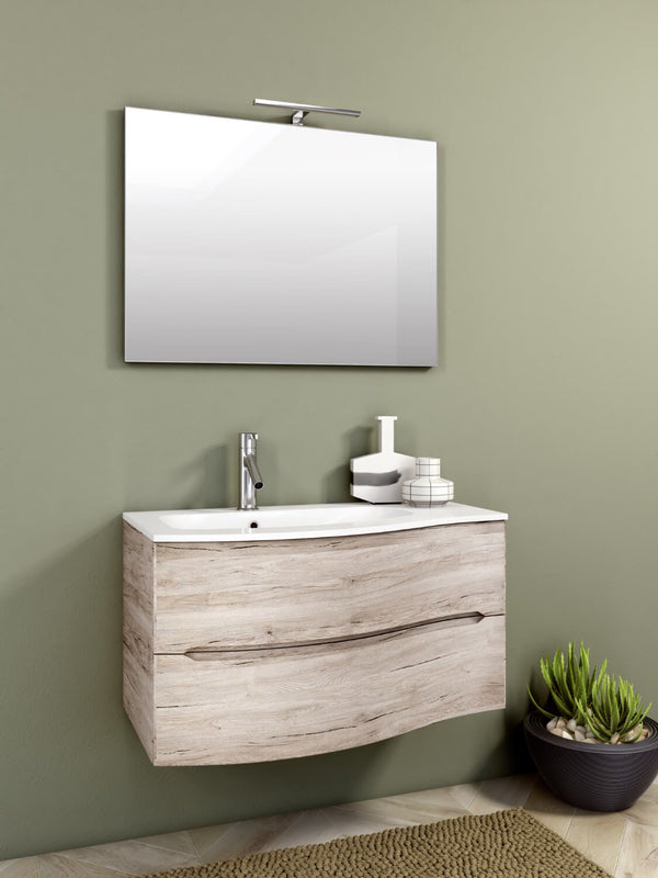 online Mobile Bagno Sospeso 91,5cm TFT Swing Rovere Bianco 2S