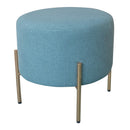 Pouf Poggiapiedi Ø40 cm in Tessuto Kate Verde