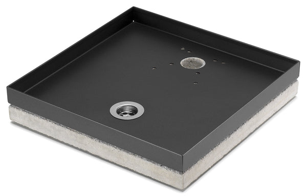 Base Portaciottolo per Fontane 40x40x8 cm in Metallo con Base in Cemento Belfer 42/BSE/10 Antracite acquista