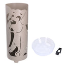 Portaombrelli in metallo tortora cane tondo cm Ø19xh49