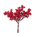 Set 12 Rami Artificiali Bacche 15 cm in Sintetico Rosso