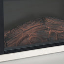 Camino Elettrico da Terra 600-1200W con Effetto Fiamma in Plastica e Vetro Temperato Bianco      