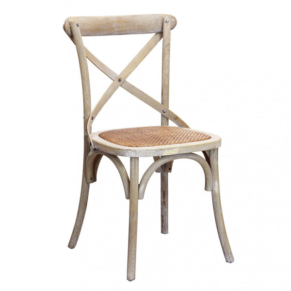 Sedia Cross 46x42x87 cm in Legno Marrone online